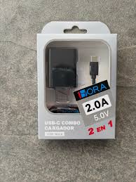 Combo Cargador USB a Tipo C 10W MAX 2.0A 5.0V